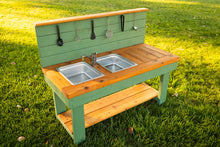 Load image into Gallery viewer, Painted Simple kitchen with backsplash & shelf (Left Sinks)