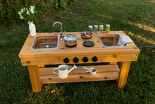 Load image into Gallery viewer, Centered Simple Mud Kitchen (Clear Sinks)