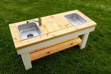 Load image into Gallery viewer, Centered Painted Simple Mud Kitchen (with shelf)
