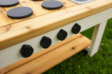 Load image into Gallery viewer, Centered Painted Simple Mud Kitchen (with shelf)