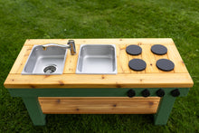 Load image into Gallery viewer, Painted Simple Mud Kitchen (with shelf)