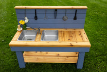 Load image into Gallery viewer, Painted Simple kitchen with backsplash & shelf (Left Sinks)