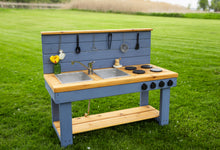 Load image into Gallery viewer, Painted Simple kitchen with backsplash & shelf (Left Sinks)
