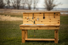 Load image into Gallery viewer, Simple kitchen with backsplash & shelf (Left Sinks)