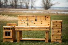 Load image into Gallery viewer, Simple kitchen with backsplash & shelf (Left Sinks)