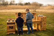 Load image into Gallery viewer, Simple kitchen with backsplash & shelf (Left Sinks)