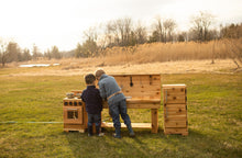 Load image into Gallery viewer, Simple kitchen with backsplash & shelf (Left Sinks)