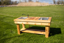 Load image into Gallery viewer, Centered Simple Mud Kitchen (with shelf)