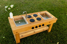 Load image into Gallery viewer, Centered Simple Mud Kitchen (Clear Sinks)

