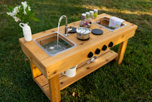 Load image into Gallery viewer, Centered Simple Mud Kitchen (Clear Sinks)
