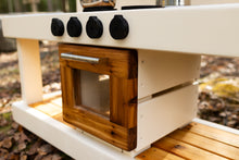 Load image into Gallery viewer, Painted Centered Oven Mud Kitchen and Working Sink

