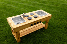 Load image into Gallery viewer, Centered Simple Mud Kitchen (with shelf)
