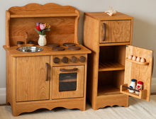 Load image into Gallery viewer, Cherry Hardwood Play Fridge - Handmade in Canada
