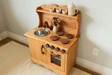 Load image into Gallery viewer, Cherry Hardwood Play Kitchen - Handmade in Canada
