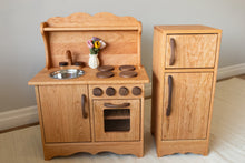 Load image into Gallery viewer, Cherry Hardwood Play Fridge - Handmade in Canada
