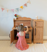 Load image into Gallery viewer, Cherry Hardwood Play Fridge - Handmade in Canada
