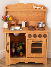 Load image into Gallery viewer, Cherry Hardwood Play Kitchen - Handmade in Canada
